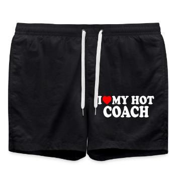 I love my hot coach - Short de bain - noir - Devant - AI Model Male 185 light (185cm)