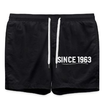 Legendär seit 1963 geburtstagsgeschenk 1963 - Badeshorts - Schwarz - Vorne - AI Model Male 185 light (185cm)