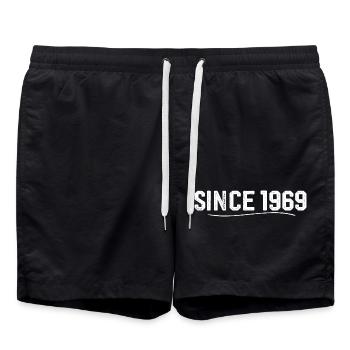 Legendary since 1969 birthday gift 1969 - Swim Trunks - black - Front - AI Model Male 185 light (185cm)