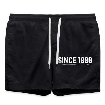 Legendär seit 1988 geburtstagsgeschenk 1988 - Badeshorts - Schwarz - Vorne - AI Model Male 185 light (185cm)