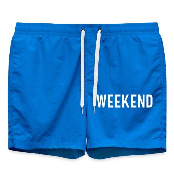 Weekend Forecast Camping With a Chance of - Swim Trunks - cobalt blue - Front