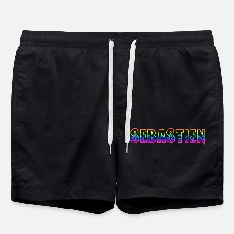 sebastien rs arc-en-ciel - Short de bain - noir
