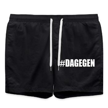 Dagegen - Badeshorts - Schwarz - Vorne - AI Model Male 185 light (185cm)