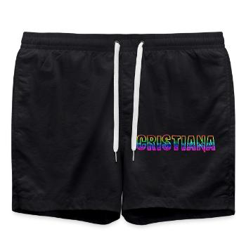 cristiana rs rainbow - Swim Trunks - black - Front - AI Model Male 185 light (185cm)