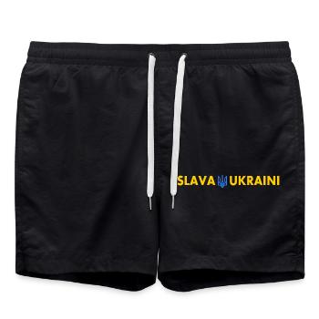 Slava ukraini - Badeshorts - Schwarz - Vorne - AI Model Male 185 light (185cm)
