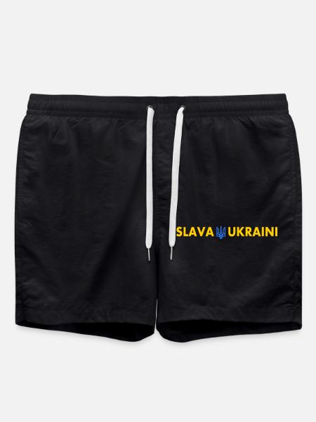 Slava ukraini - Swim Trunks - black