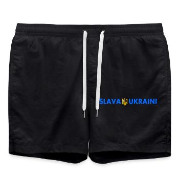 Slava ukraini - Badeshorts - Schwarz - Vorne - AI Model Male 185 light (185cm)