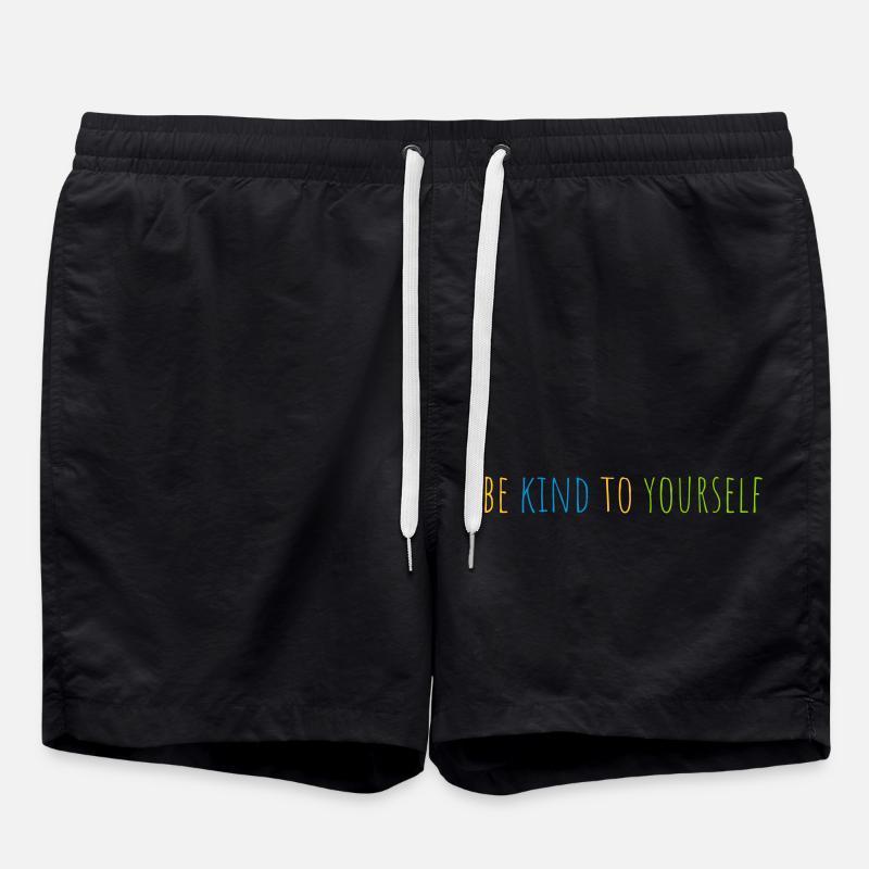 be kind to yourself - Swim Trunks - black