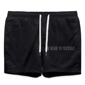 be kind to yourself - Swim Trunks - black - Front - AI Model Male 185 light (185cm)