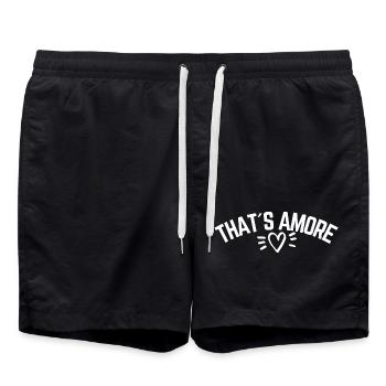 C’est Amore Personne préférée Saint-Valentin Amour - Short de bain - noir - Devant - AI Model Male 185 light (185cm)