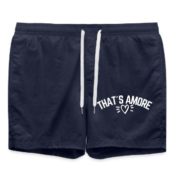 C’est Amore Personne préférée Saint-Valentin Amour - Short de bain - bleu marine - Devant - AI Model Male 185 light (185cm)