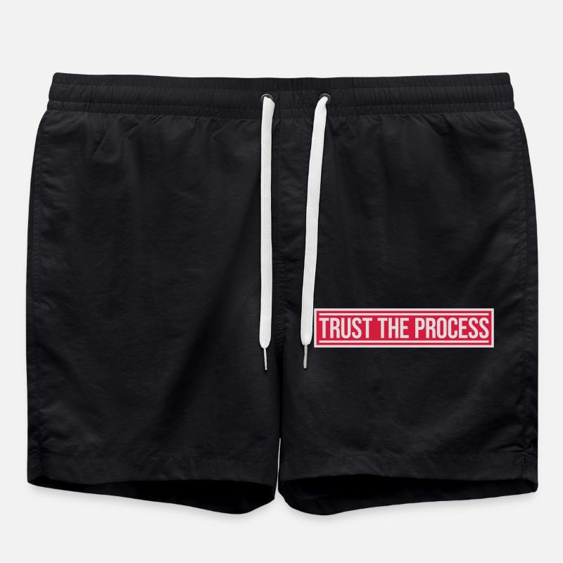 trust the process Quote - Swim Trunks - black