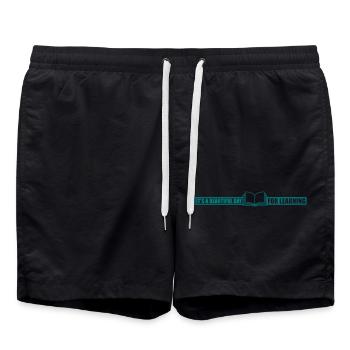 beautiful day for learning - Swim Trunks - black - Front - AI Model Male 185 light (185cm)