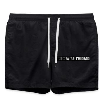 in dog years Dead - Badeshorts - Schwarz - Vorne - AI Model Male 185 light (185cm)