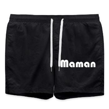 MUTTERTAG. SCHÖNEN MUTTERTAG. MAMA - Badeshorts - Schwarz - Vorne - AI Model Male 185 light (185cm)
