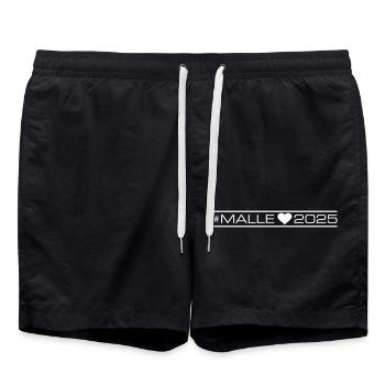 Malle 2025 Herz Liebe - Badeshorts - Schwarz - Vorne - AI Model Male 185 light (185cm)