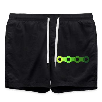 Fahrrad Fahrradkette Umwelt - Badeshorts - Schwarz - Vorne - AI Model Male 185 light (185cm)