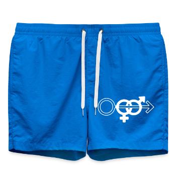 cuckold wife sharing symbol - Short de bain - cobalt blue - Devant