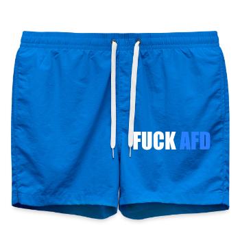 Fuck afd - Badeshorts - Cobalt blue - Vorne