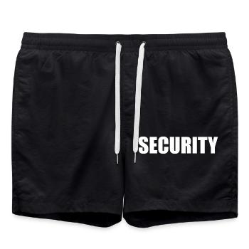 Securtiy Font - Security Security - Swim Trunks - black - Front - AI Model Male 185 light (185cm)