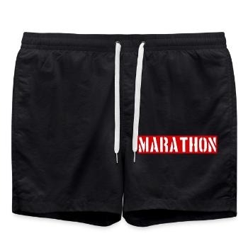 Marathon - Running - Sports - Running - Runners - Swim Trunks - black - Front - AI Model Male 185 light (185cm)