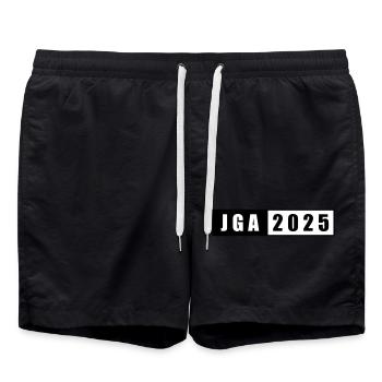 JGA 2025 - Badeshorts - Schwarz - Vorne - AI Model Male 185 light (185cm)