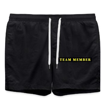 Team Mitglied - Badeshorts - Schwarz - Vorne - AI Model Male 185 light (185cm)