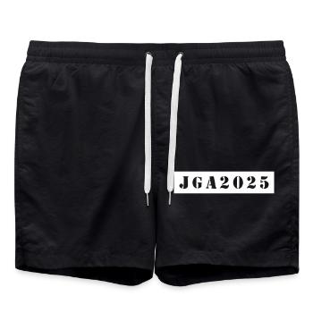 JGA 2025 - Badeshorts - Schwarz - Vorne - AI Model Male 185 light (185cm)
