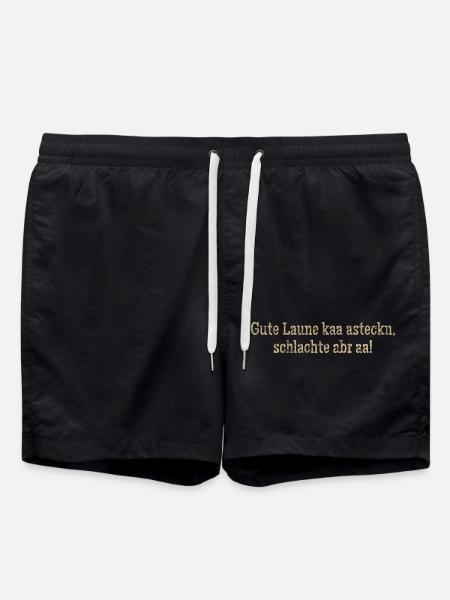 Erzgebirge Design - Badeshorts - Schwarz