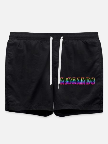 riccardo rs rainbow - Swim Trunks - black