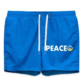 peace - Swim Trunks - cobalt blue - Front