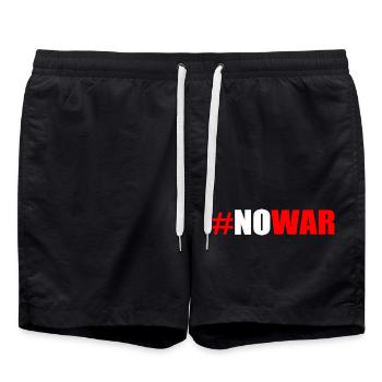 No war - Short de bain - noir - Devant - AI Model Male 185 light (185cm)