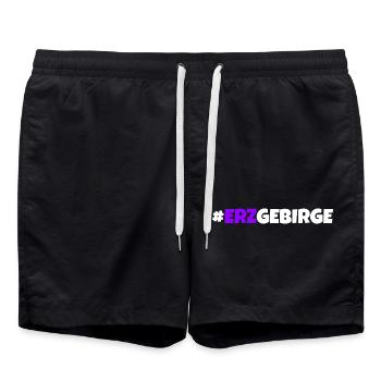 Erzgebirge meine Heimat - Badeshorts - Schwarz - Vorne - AI Model Male 185 light (185cm)