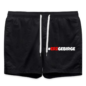 Erzgebirge meine Heimat - Badeshorts - Schwarz - Vorne - AI Model Male 185 light (185cm)