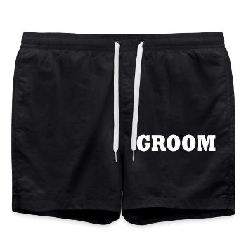 Groom - Swim Trunks - black - Front - AI Model Male 185 light (185cm)