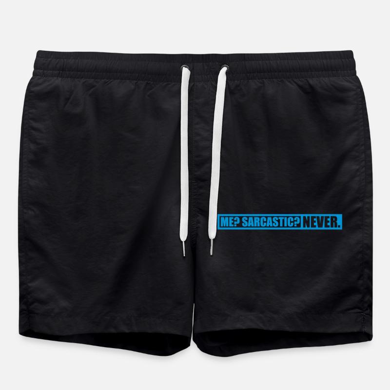 me sarcastic never quote - Swim Trunks - black