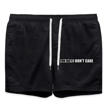 I don't care fact - Swim Trunks - black - Front - AI Model Male 185 light (185cm)