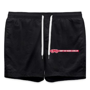 get older level up - Swim Trunks - black - Front - AI Model Male 185 light (185cm)