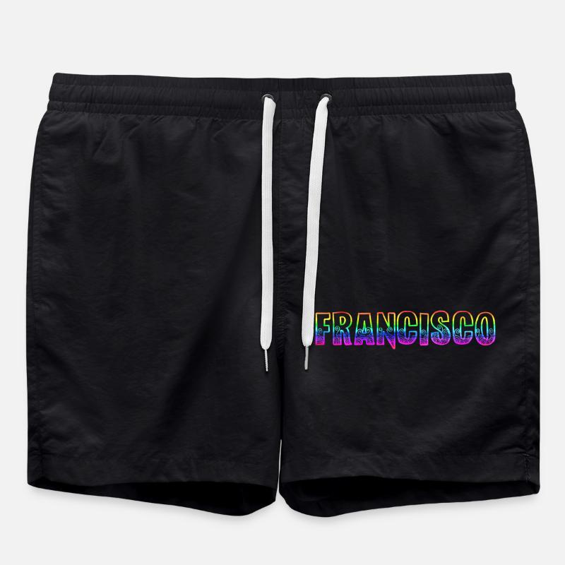 Francisco RS Rainbow - Swim Trunks - black