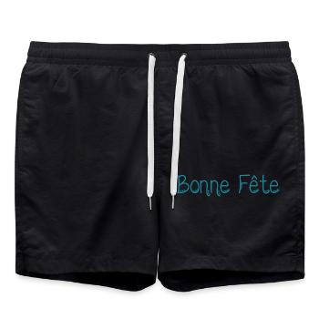 PAPA. FÊTE DES PÈRES. BONNE FÊTE PAPA. BONNE FÊTE - Short de bain - noir - Devant - AI Model Male 185 light (185cm)