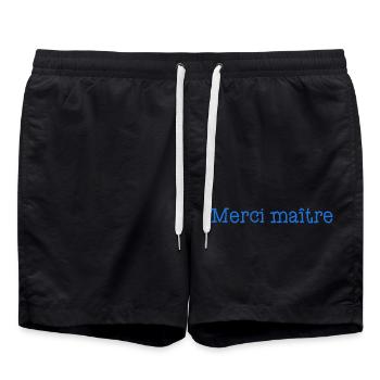 MAÎTRE. MERCI. MERCI MAÎTRE. MAITRE. CADEAU MAÎTRE - Short de bain - noir - Devant - AI Model Male 185 light (185cm)