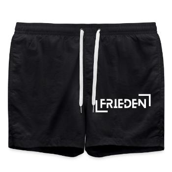 Paix, pas de guerre, pas de haine - Short de bain - noir - Devant - AI Model Male 185 light (185cm)