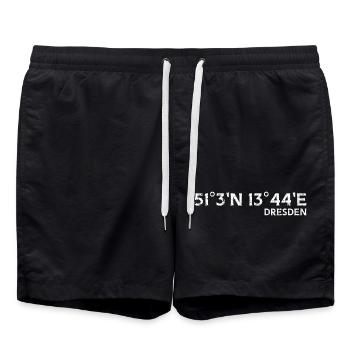 Coordonnées Souvenir de Dresde - Short de bain - noir - Devant - AI Model Male 185 light (185cm)