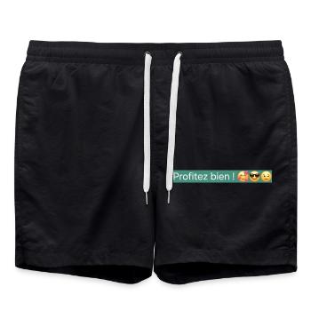 Profitez bien ! - Short de bain - noir - Devant - AI Model Male 185 light (185cm)