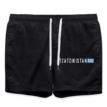 TZATZIKISTAN - Swim Trunks - black - Front - AI Model Male 185 light (185cm)