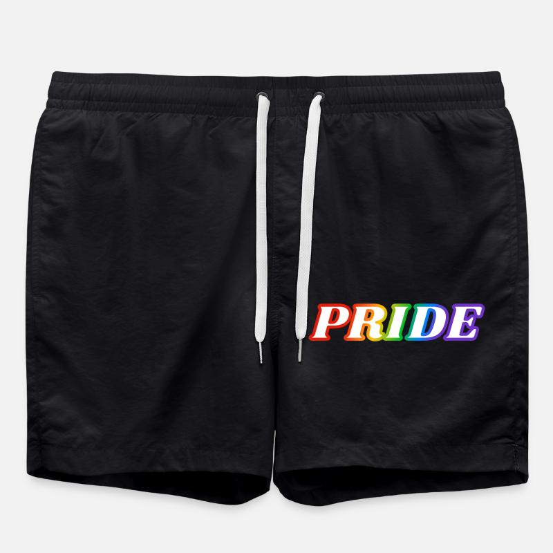 PRIDE rainbow LGBTQ gay - Swim Trunks - black