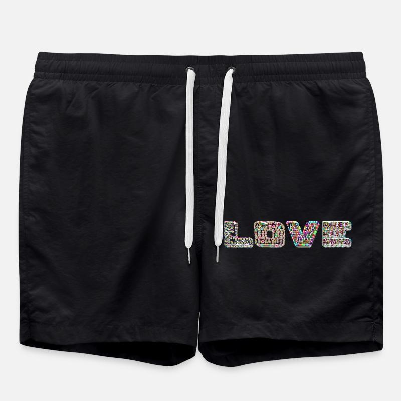 Love - Swim Trunks - black