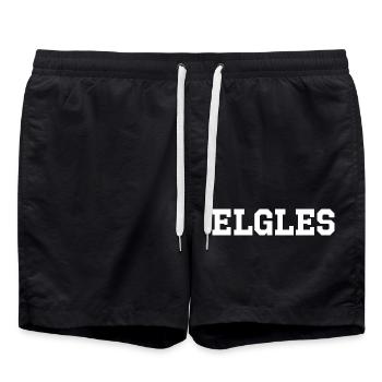 Elgles Citation drôle de Philadelphie Humour - Short de bain - noir - Devant - AI Model Male 185 light (185cm)