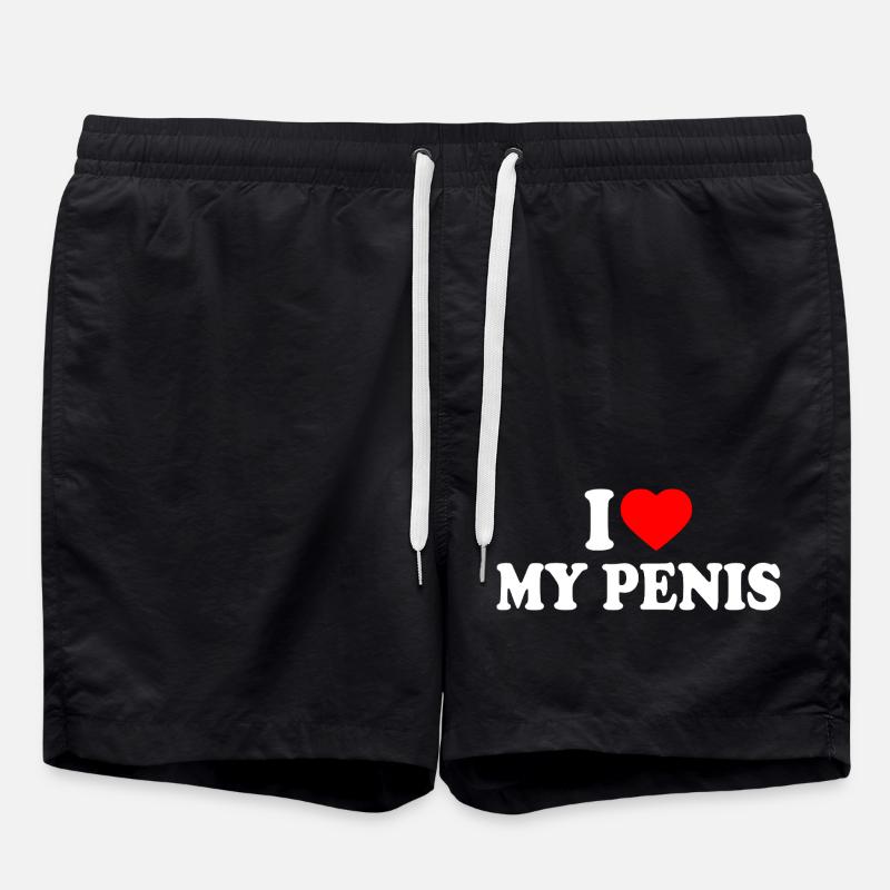 I love my penis - Swim Trunks - black