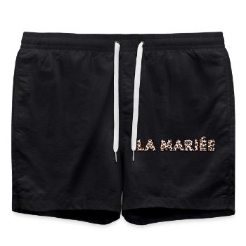 The Leopard Bride - Swim Trunks - black - Front - AI Model Male 185 light (185cm)